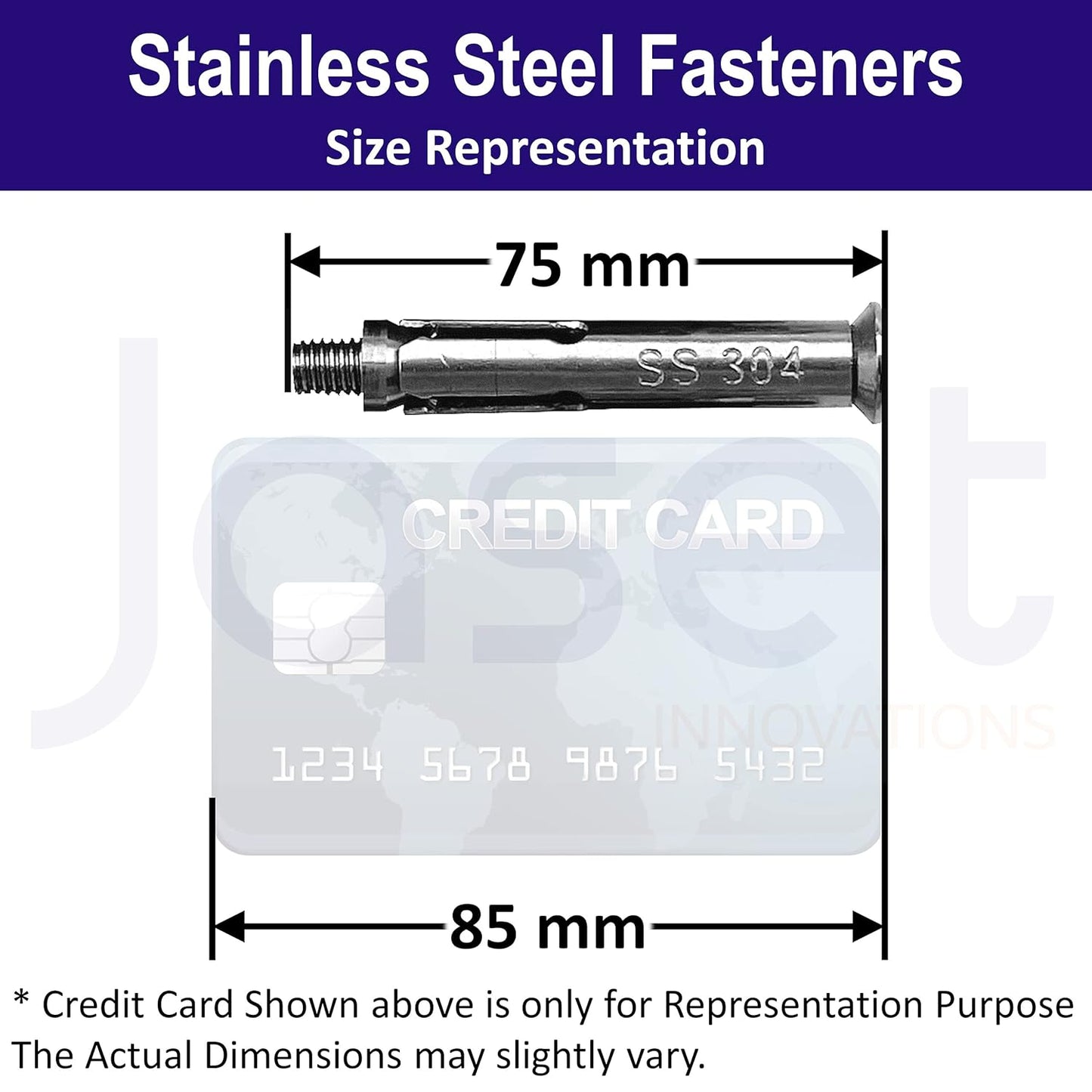 Fastener 8*75 Allen (304 Grade) - 40Pcs