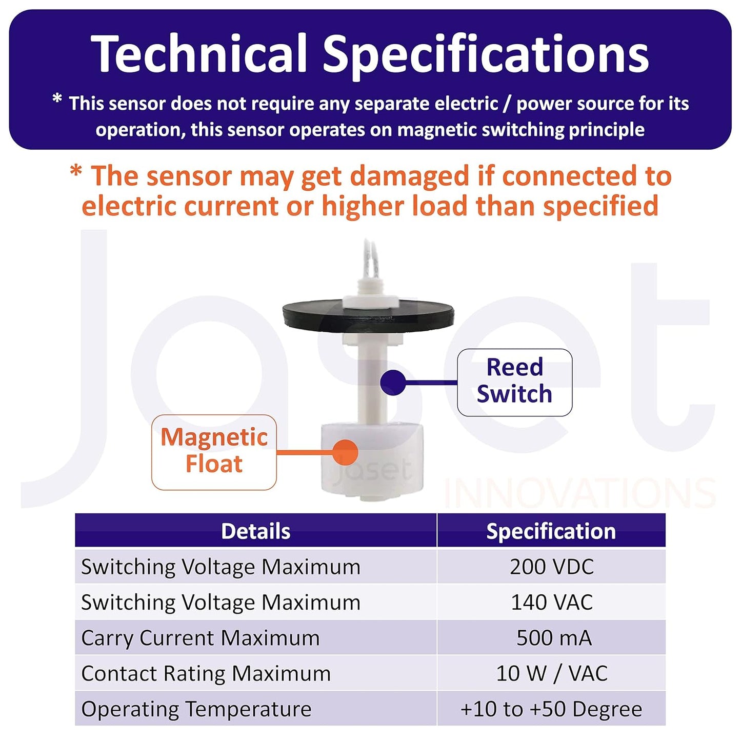 Magnetic Float Sensor Switch (Set of 2pcs)
