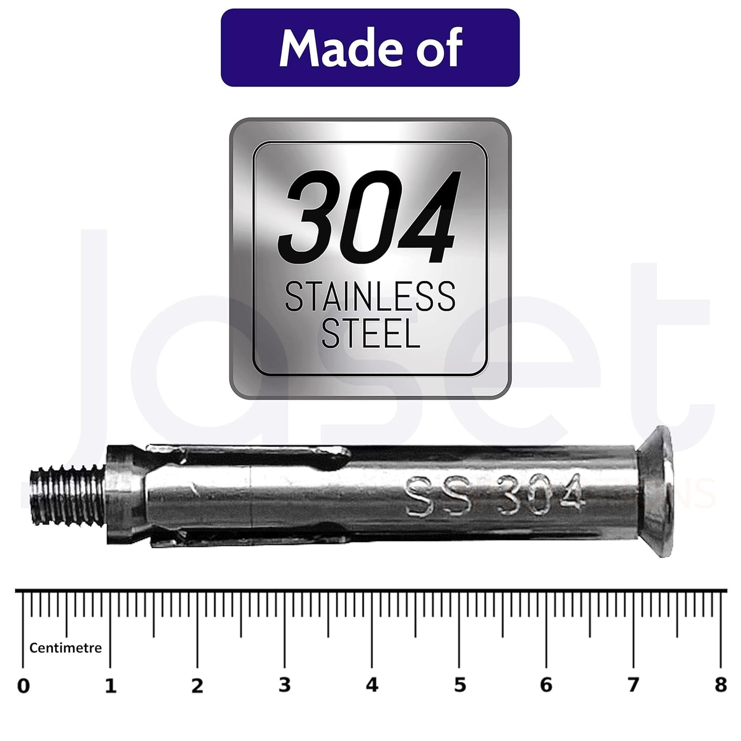 Fastener 8*75 Allen (304 Grade) - 40Pcs