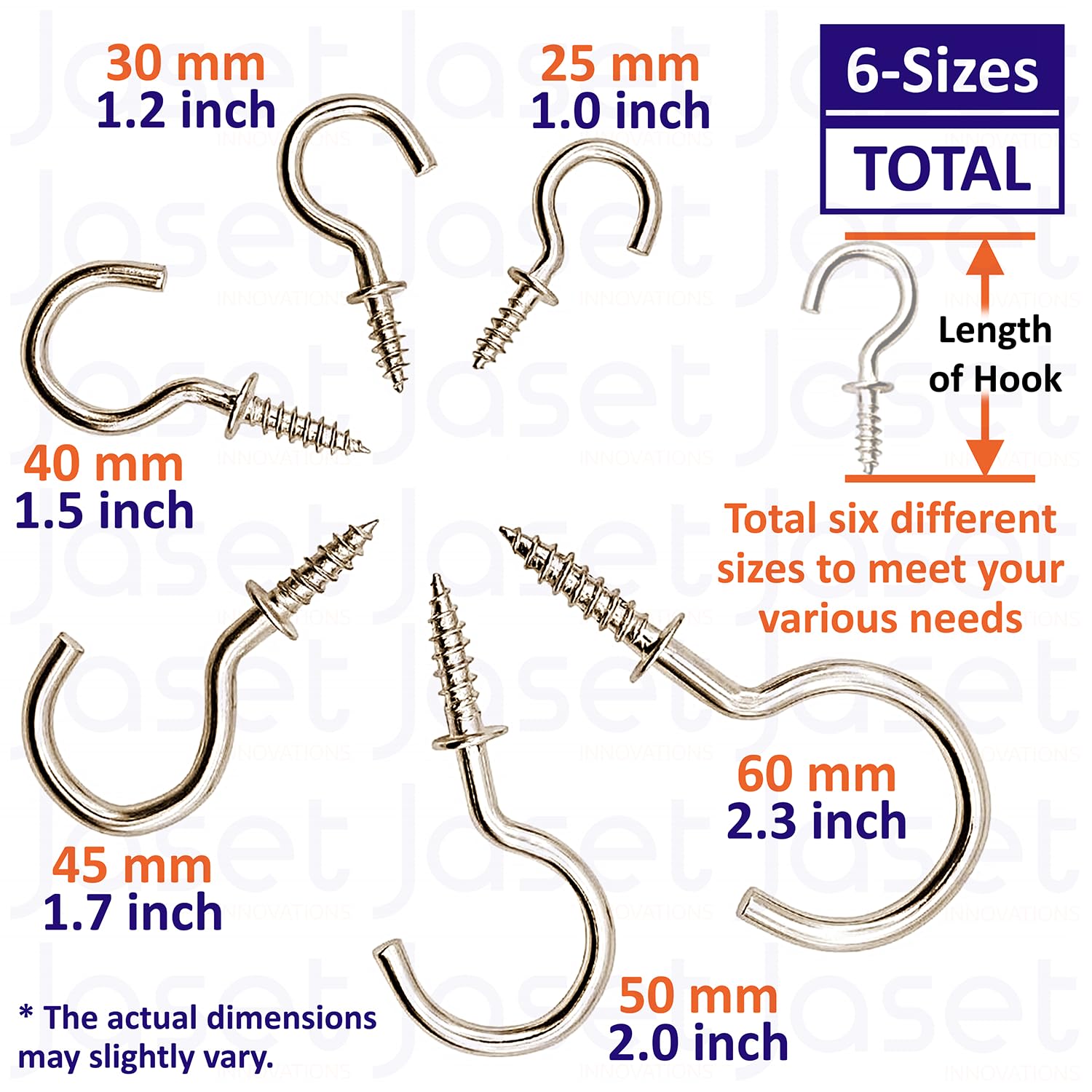 cup hook weight capacity Screw-in Cup Hooks Nickel Plated (Large)
