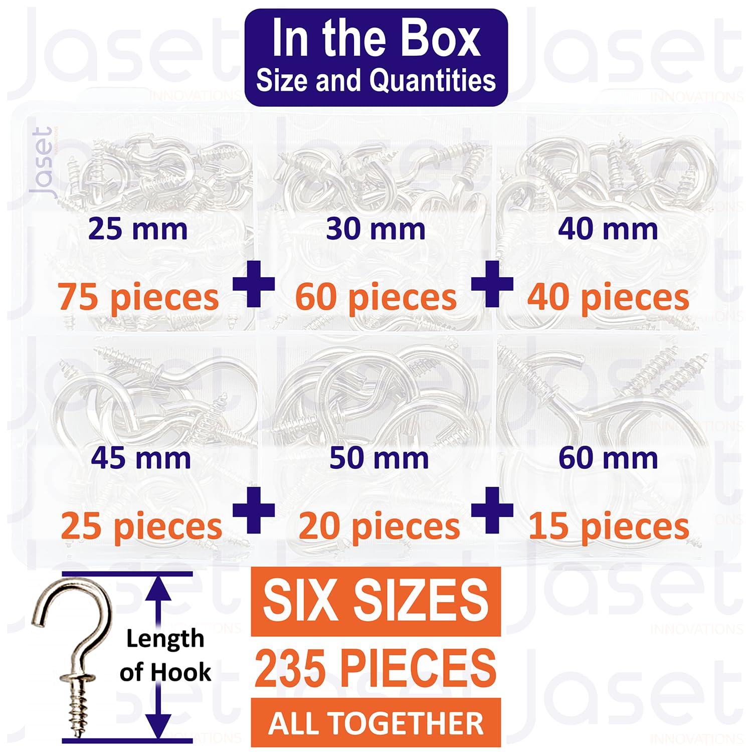 cup hook weight Screw-in Cup Hooks Nickel Plated (Large)