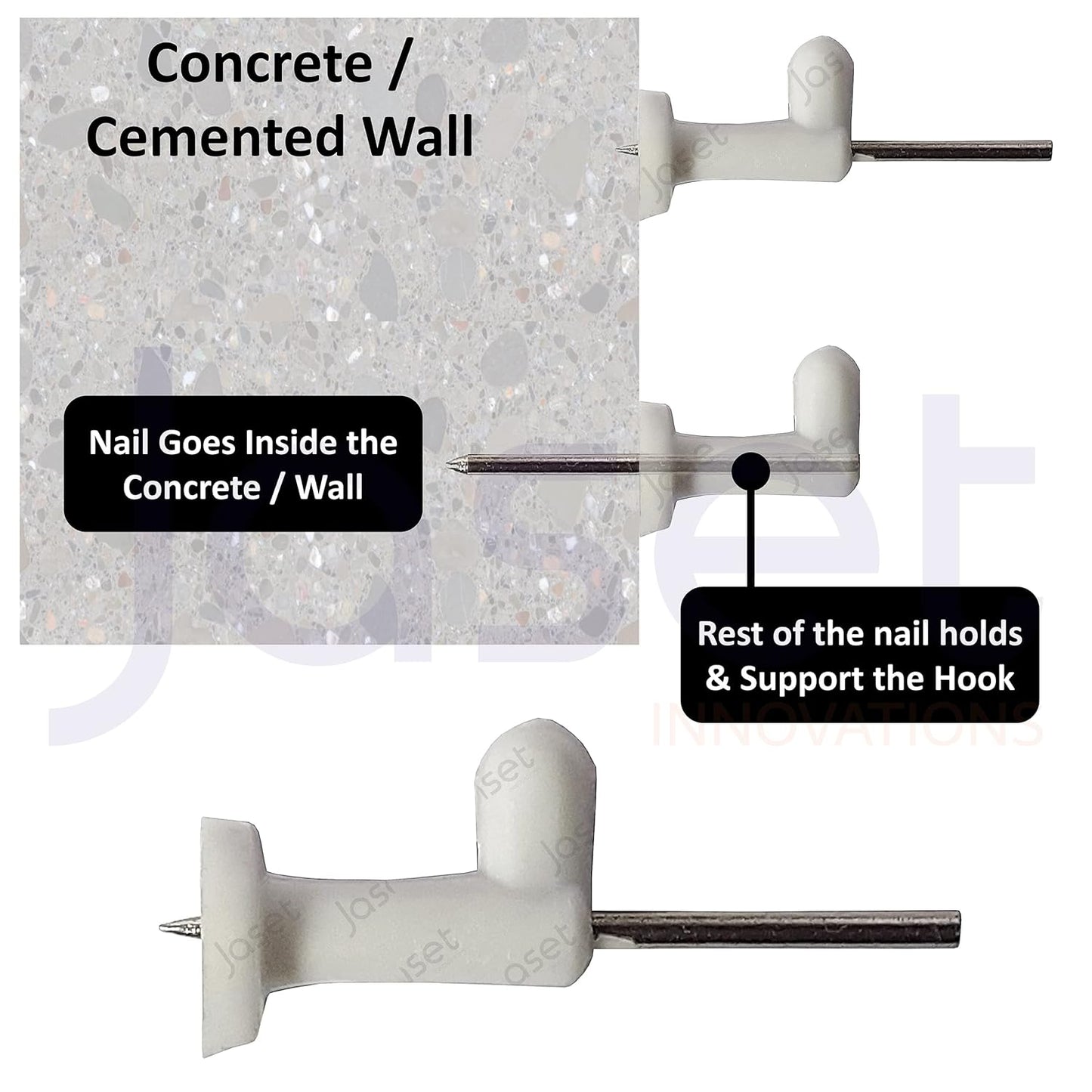 Wall Mounting Nails/Hooks (Regular-Small) - 100pcs