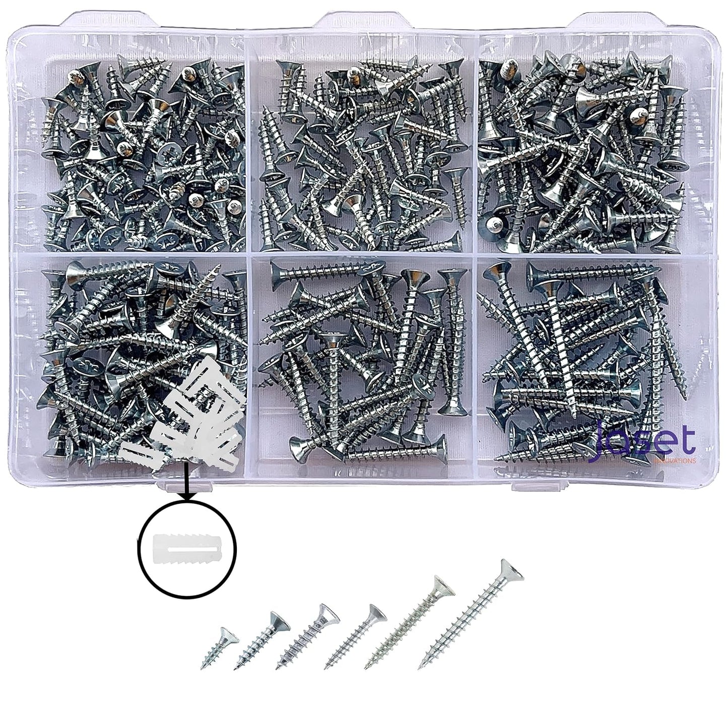 Chipboard Screws - 258pcs